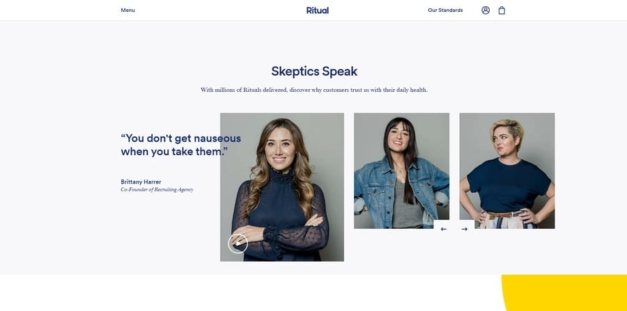 How California Wellness Brands Can Win Online Customers 3 Ritual website screenshot