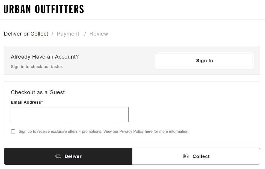 10 Best Checkout Page Design Examples + Conversion Tips For 2026 15 Urban Outfitters' checkout page with an easy guest checkout option