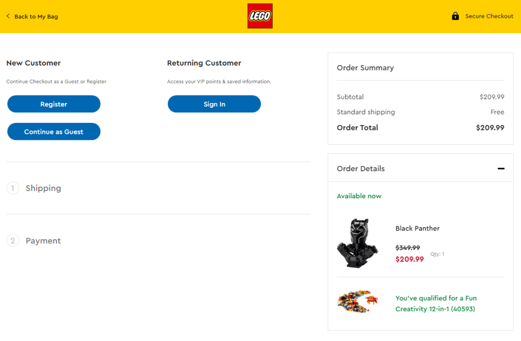 10 Best Checkout Page Design Examples + Conversion Tips For 2026 10 Lego's checkout page