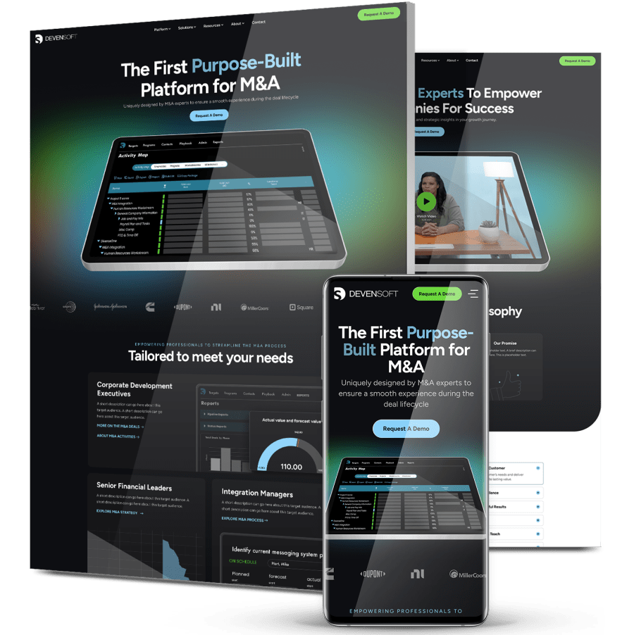 Devensoft website showcased
