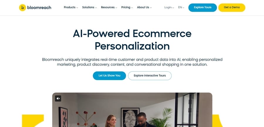 10 Best eCommerce Personalization Tools Compared 1 Bloomreach website screenshot