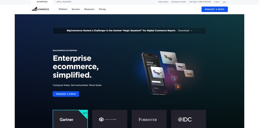 15 Best eCommerce Platforms For Chicago’s Luxury Brands 7 BigCommerce website screenshot
