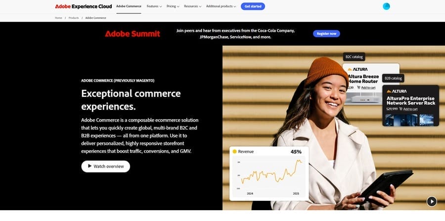 15 Best eCommerce Platforms For Chicago’s Luxury Brands 9 Adobe website screenshot
