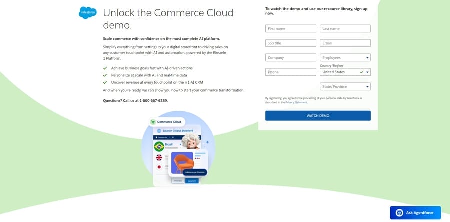 15 Best eCommerce Platforms For Chicago’s Luxury Brands 5 Salesforce Commerce website screenshot