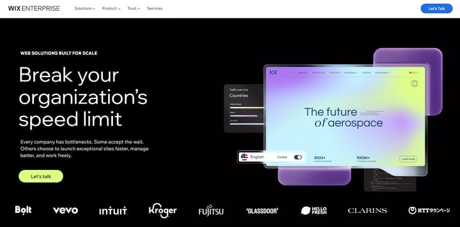 15 Best eCommerce Platforms For Chicago’s Luxury Brands 6 Wix Enterprise website screenshot