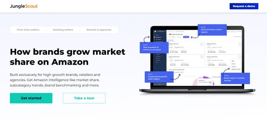 15 Best eCommerce Tools To Grow Sales In 2025 3 Screenshot of Jungle Scout's website homepage