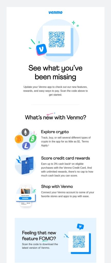 Top 10 Email Marketing Examples That Drive Results 10 Image showing Venmo's email campaign example
