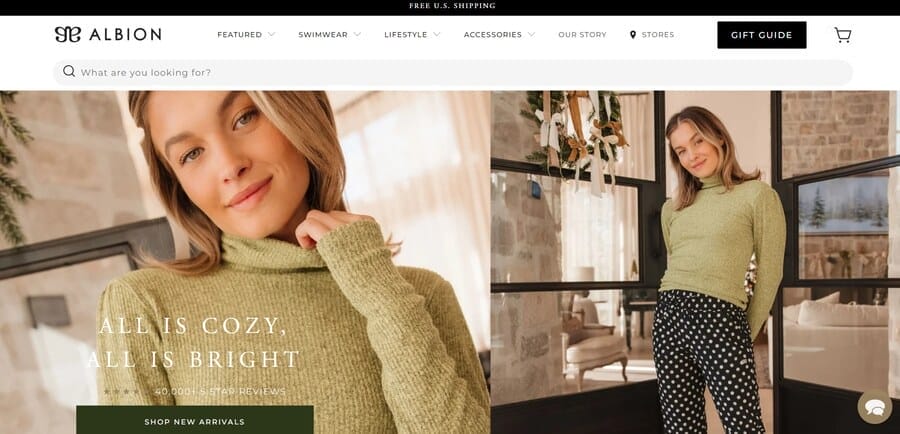 20 Eye-Catching Fashion Website Designs For 2025 7 Albion Fit website screenshot