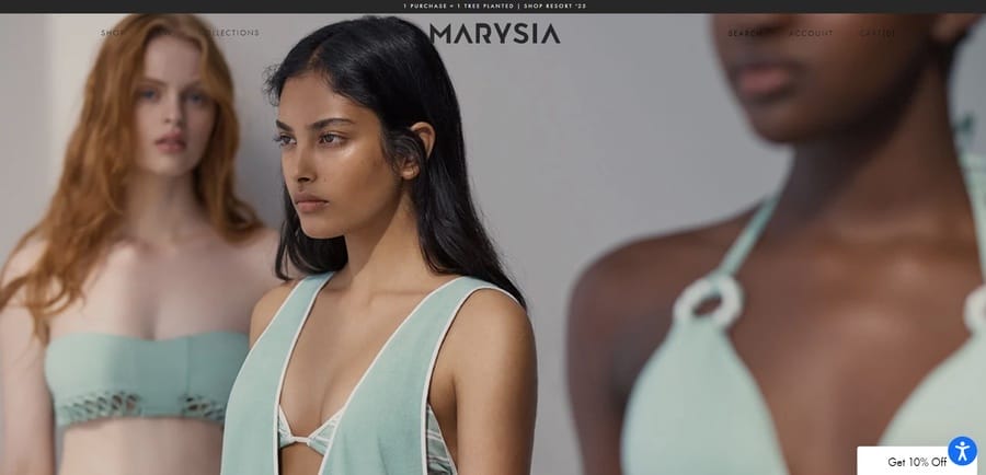 20 Eye-Catching Fashion Website Designs For 2025 11 Marysia website screenshot