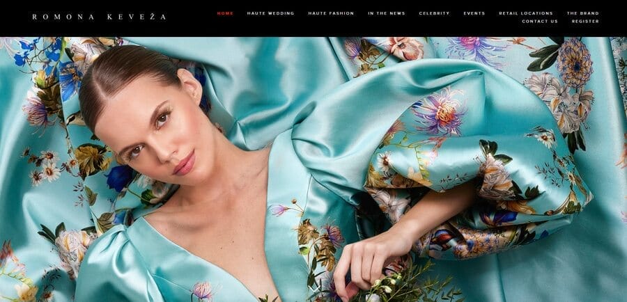 20 Eye-Catching Fashion Website Designs For 2025 16 Romona Keveza website screenshot