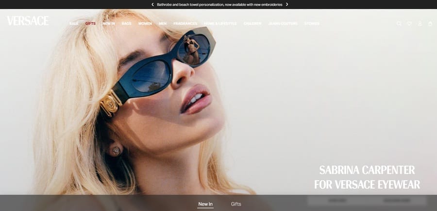 20 Eye-Catching Fashion Website Designs For 2025 20 Versace website screenshot