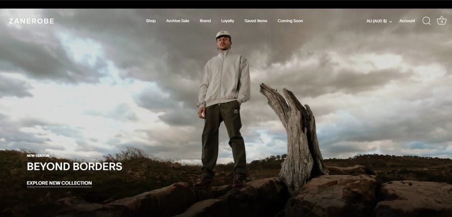 20 Eye-Catching Fashion Website Designs For 2025 19 Zanerobe website screenshot