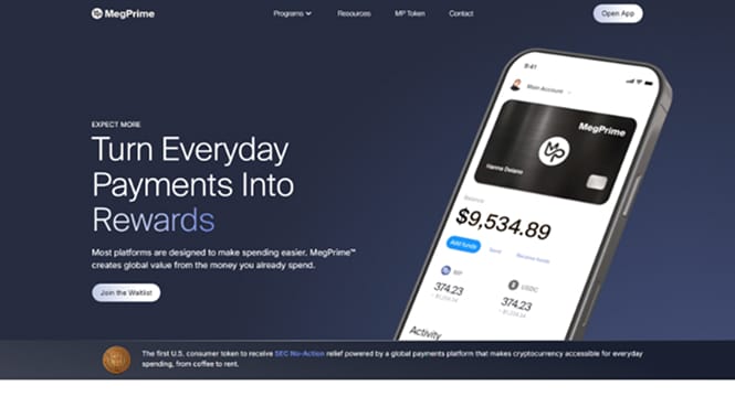 MegPrime website screenshot