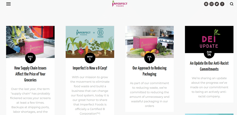 Food & Beverage Marketing: 12 Digital Strategies To Gain More Customers 1 Screenshot from Imperfect Foods