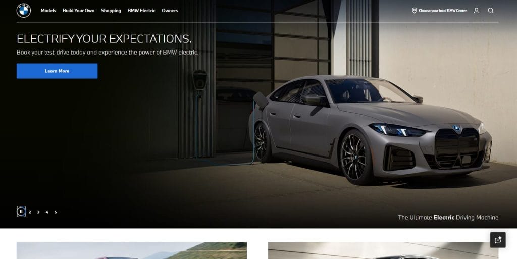 The Future Of Web Design: 15 Trends & Predictions Till 2030 10 BMW USA website screenshot