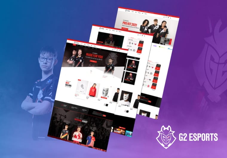 G2 Esports website design showcase featuring high-energy gaming visuals, bold esports branding, and an immersive digital experience built for competitive gaming audiences.