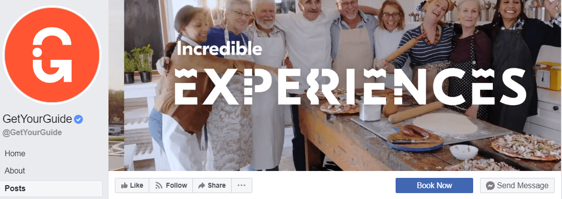 How 5 Emerging Tech Brands Use Digital Marketing To Grow Their Customer Base 7 A screenshot of GetYourGuide's Facebook page