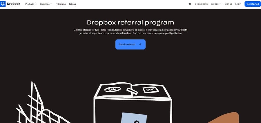 16 Growth Marketing Strategies That Grow ROI 3 Image showing Dropbox's referral program