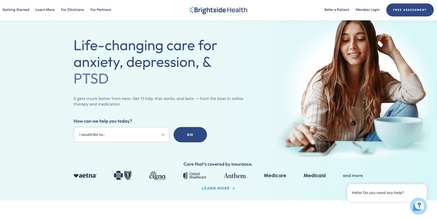 Top 10 Healthcare Website Design Examples For 2026 5 Brightside Health website screenshot