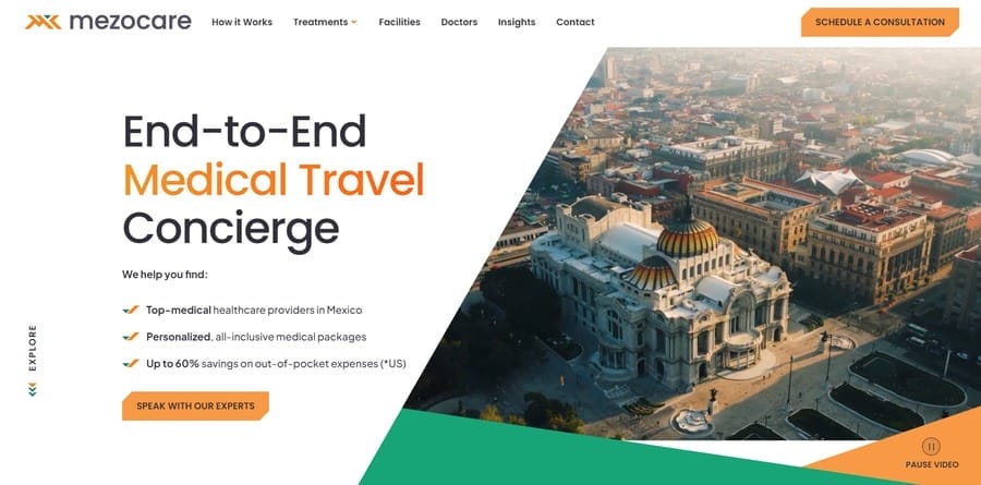 Top 10 Healthcare Website Design Examples For 2026 14 Mezocare website screenshot