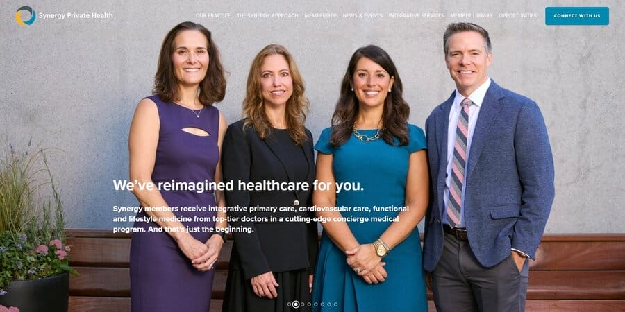 Top 10 Healthcare Website Design Examples For 2026 4 Synergy Private Health website screenshot