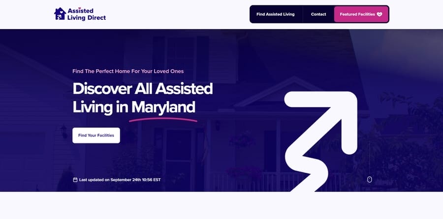 15 Healthcare Website Design Tips To Convert New Patients 14 Assisted Living District website screenshot