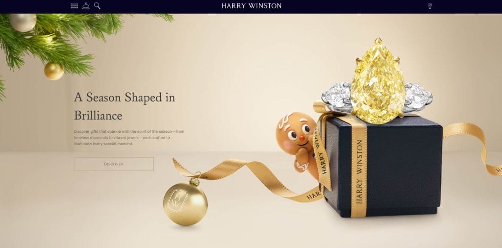 High-End Website Design: Key Elements, Benefits & Top Examples For 2026 9 Harry Winston website screenshot