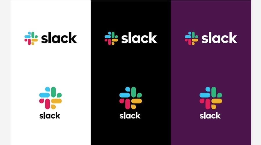 How To Choose Brand Colors: Steps, Examples & More 7 Slack website screenshot showing brand colors