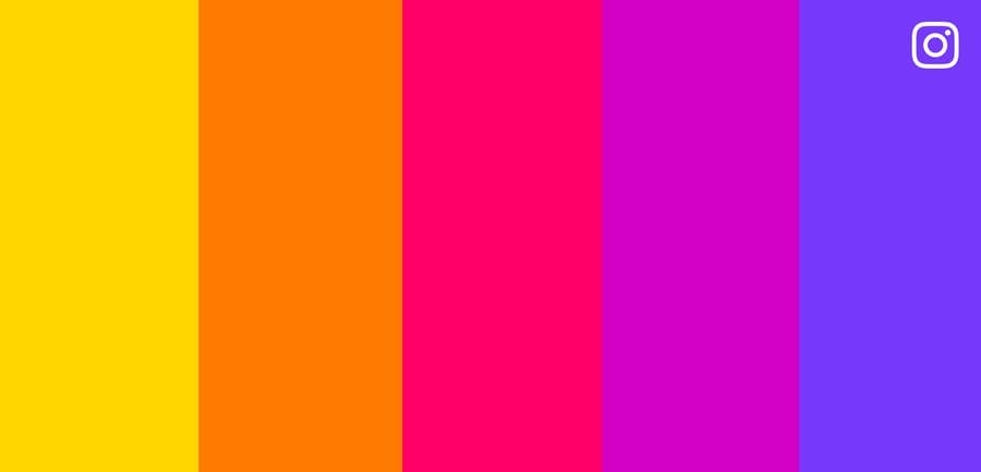 How To Choose Brand Colors: Steps, Examples & More 8 Instagram website screenshot showing brand colors