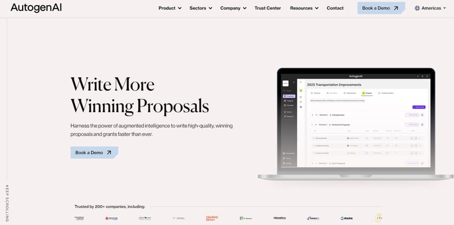 How To Design A Website That Converts: 2026 Secrets & Tips 13 AutogenAI website screenshot