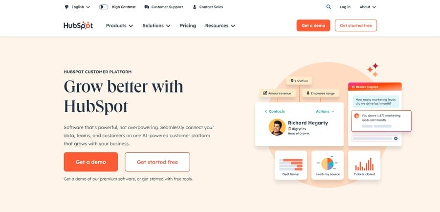 How To Design A Website That Converts: 2026 Secrets & Tips 4 HubSpot website screenshot