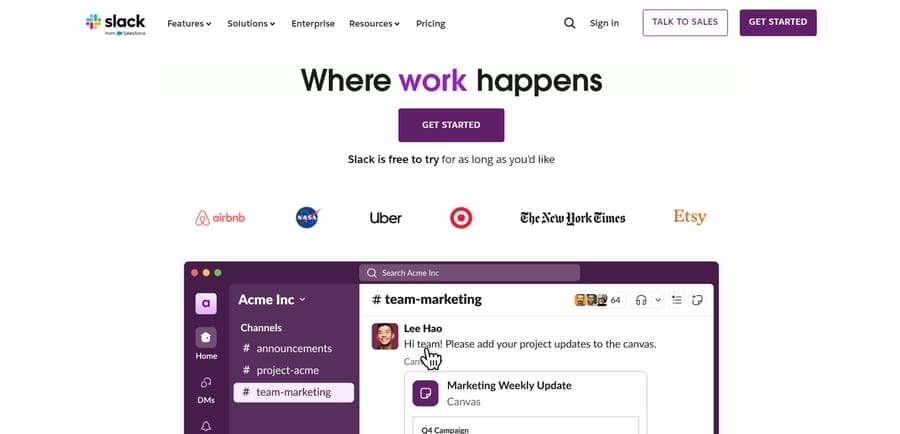 How To Design A Website That Converts: 2026 Secrets & Tips 1 Slack website screenshot