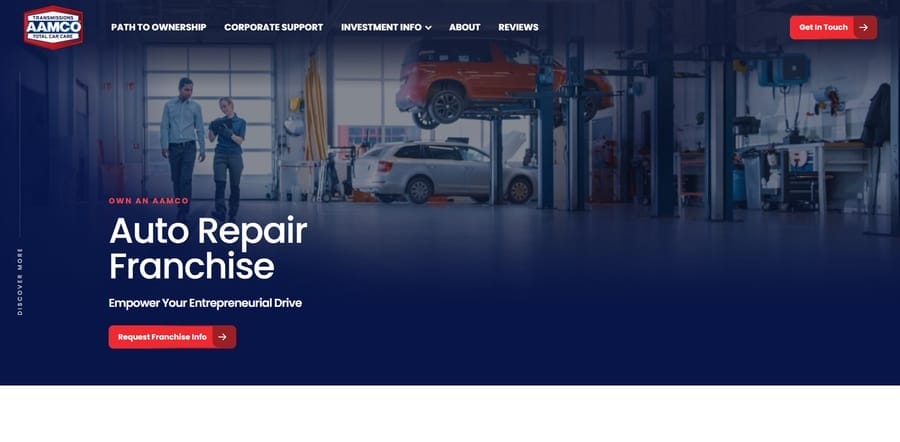 How To Increase Online Sales In 30 Days Through Web Design 15 AAMCO Franchise website screenshot