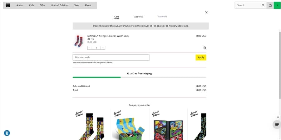 How To Increase Online Sales In 30 Days Through Web Design 8 Happy Socks website screenshot
