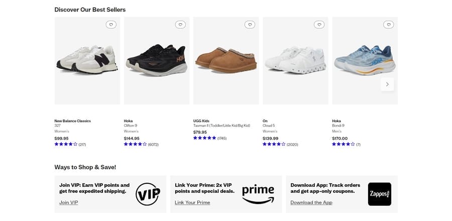 How To Increase Online Sales In 30 Days Through Web Design 6 Zappos website screenshot