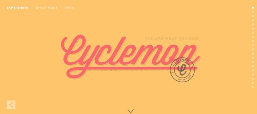 How To Make An Interactive Website In 2026: Best Practices & Examples 10 A screenshot of Cyclemon's homepage