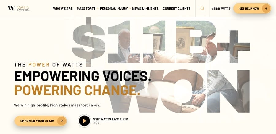 Law Firm Websites 101: Design, Conversions And Growth 5 Watts Law Firm website screenshot