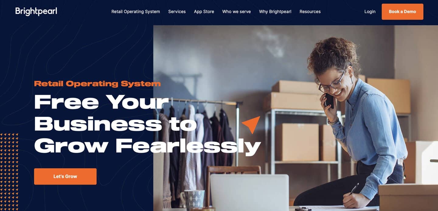 5 Best Magento Order Management Systems 7 A screenshot of Brightpearl's homepage