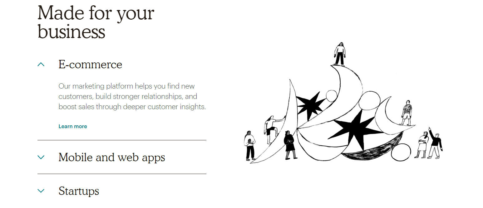Conversion Funnel & User Journey Optimization: A Complete Guide 5 Mailchimp for business page screenshot