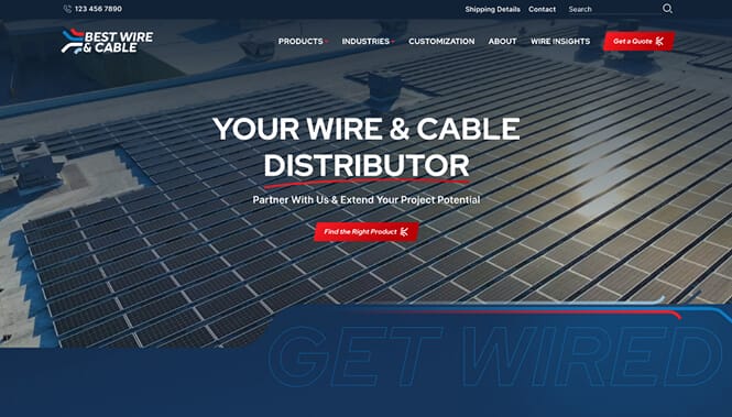 Best Wire & Cable website screenshot