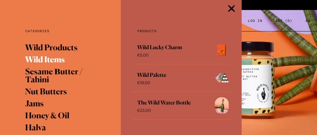 18 Mega Menu Examples To Streamline Your Website Navigation In 2026 4 A screenshot of Wild Souls' website mega menu