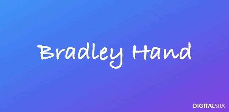 The 15 Most Hated Fonts Of All Time 21 An image showing what the Bradley Hand font looks like.