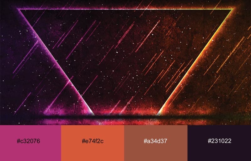 These Are The 20 Best Neon Color Palettes For Impressive Designs 10 Abstract image of a triangle colored in neon orange and magenta