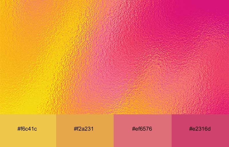 These Are The 20 Best Neon Color Palettes For Impressive Designs 18 Pink, yellow and orange gradient