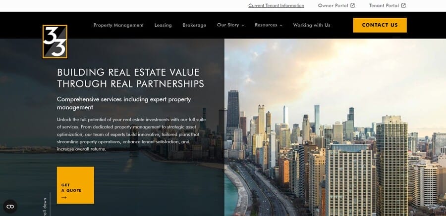 20 Best Real Estate Branding Ideas 9 33 Realty website screenshot