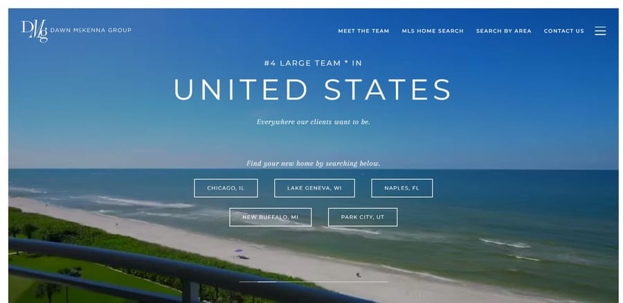 20 Best Real Estate Branding Ideas 6 Dawn McKenna Group website screenshot