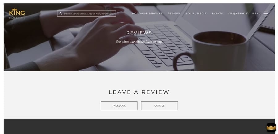 20 Best Real Estate Branding Ideas 7 King and Associates Real Estate website screenshot