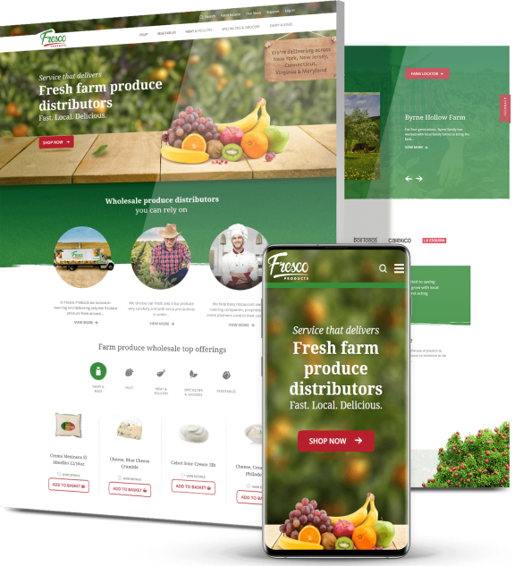 Image showing Fresco's website design on desktop and mobile