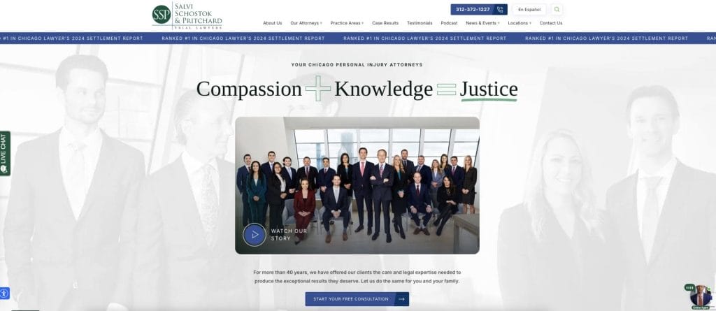 13 Proven SEO Strategies For Personal Injury Attorneys 8 Salvi, Schostok & Pritchard website screenshot