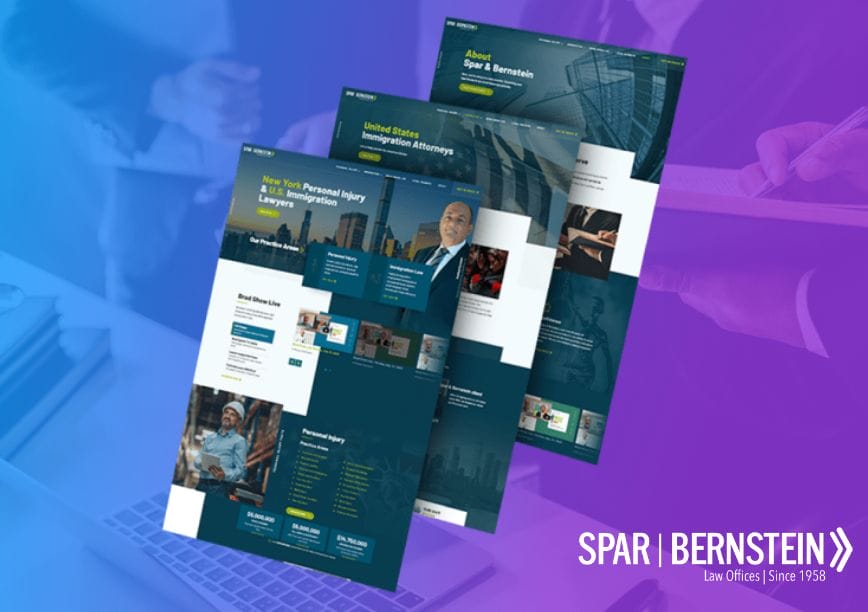 Spar & Bernstein law firm website design showcase for immigration and personal injury legal services